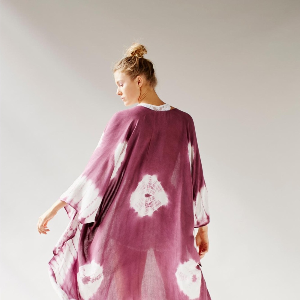 Free People Spellbound Tie Dye Kimono Coverup